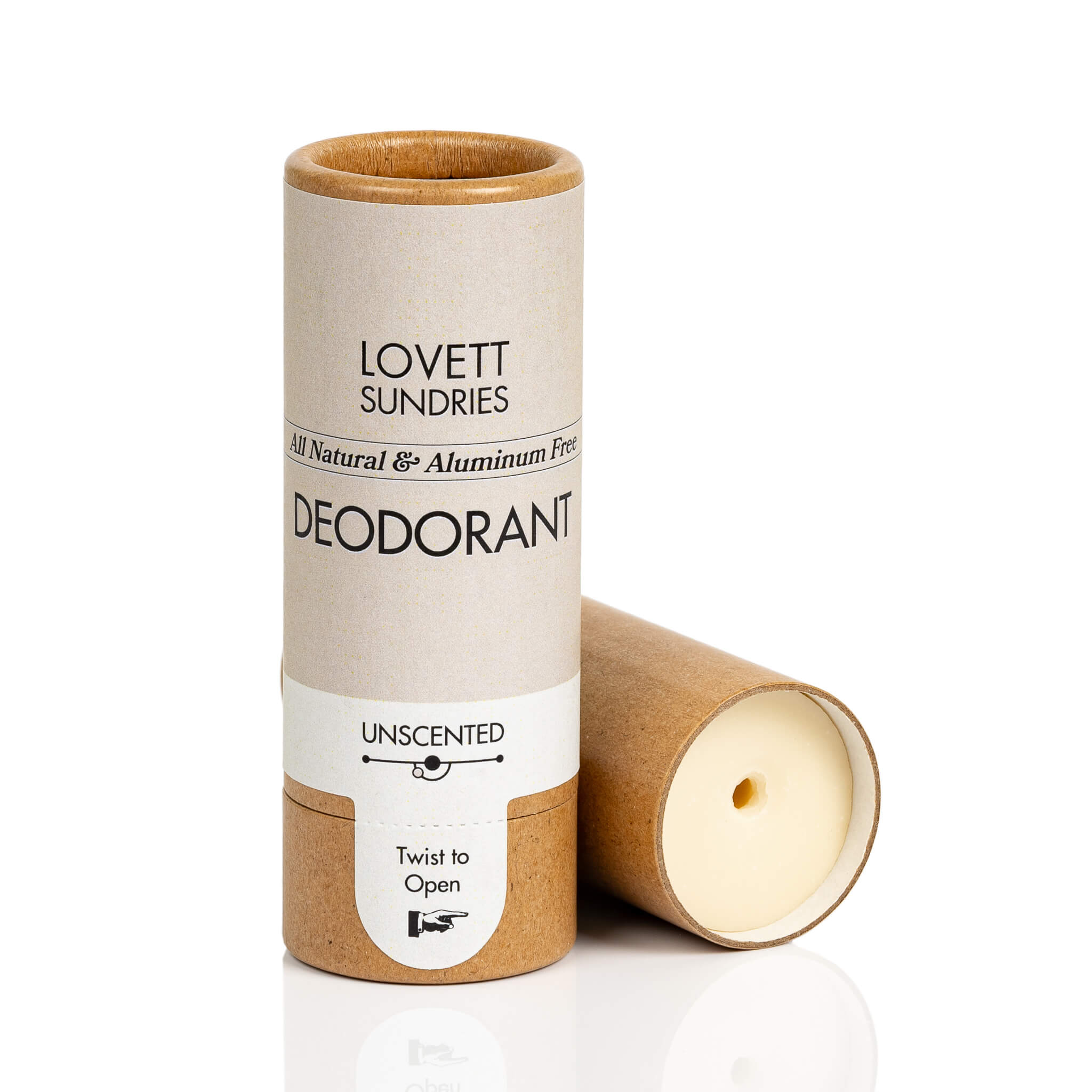All Natural aluminum free unscented deodorant stick