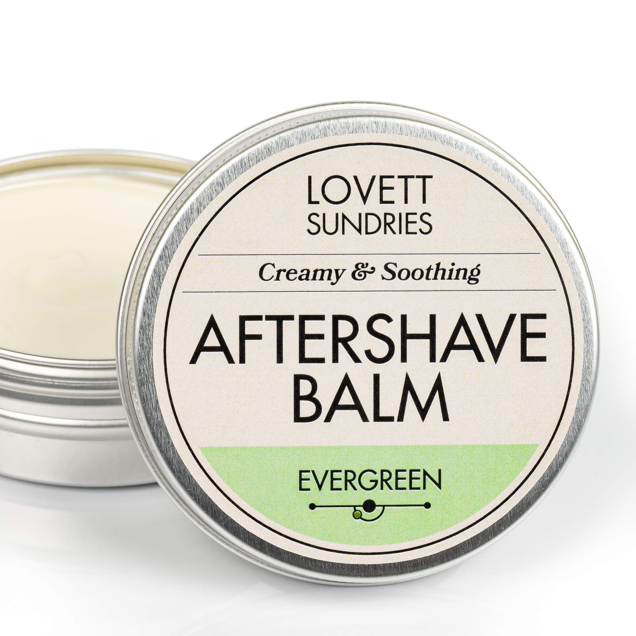 All natural evergreen scented aftershave balm