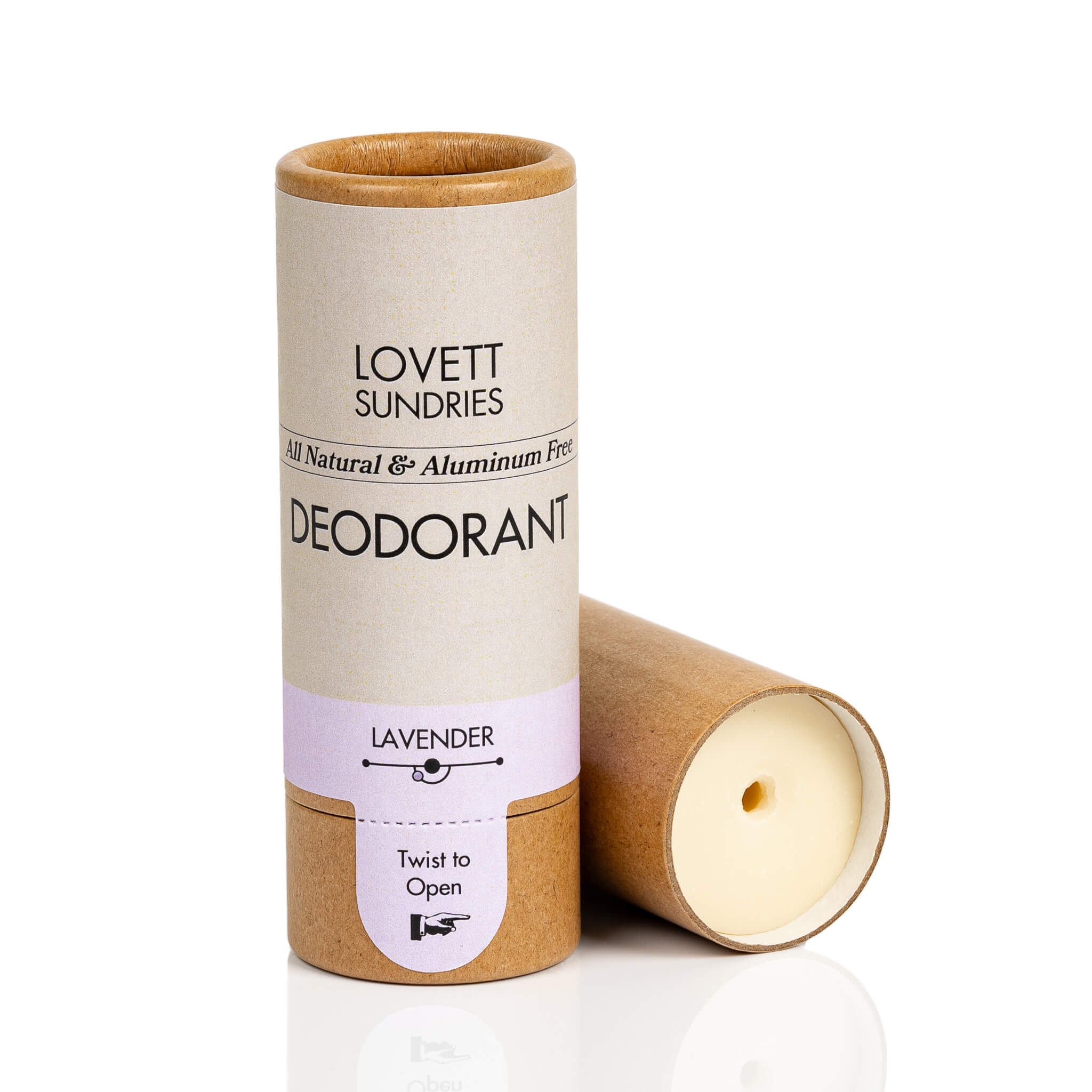 All Natural aluminum free lavender scented deodorant stick