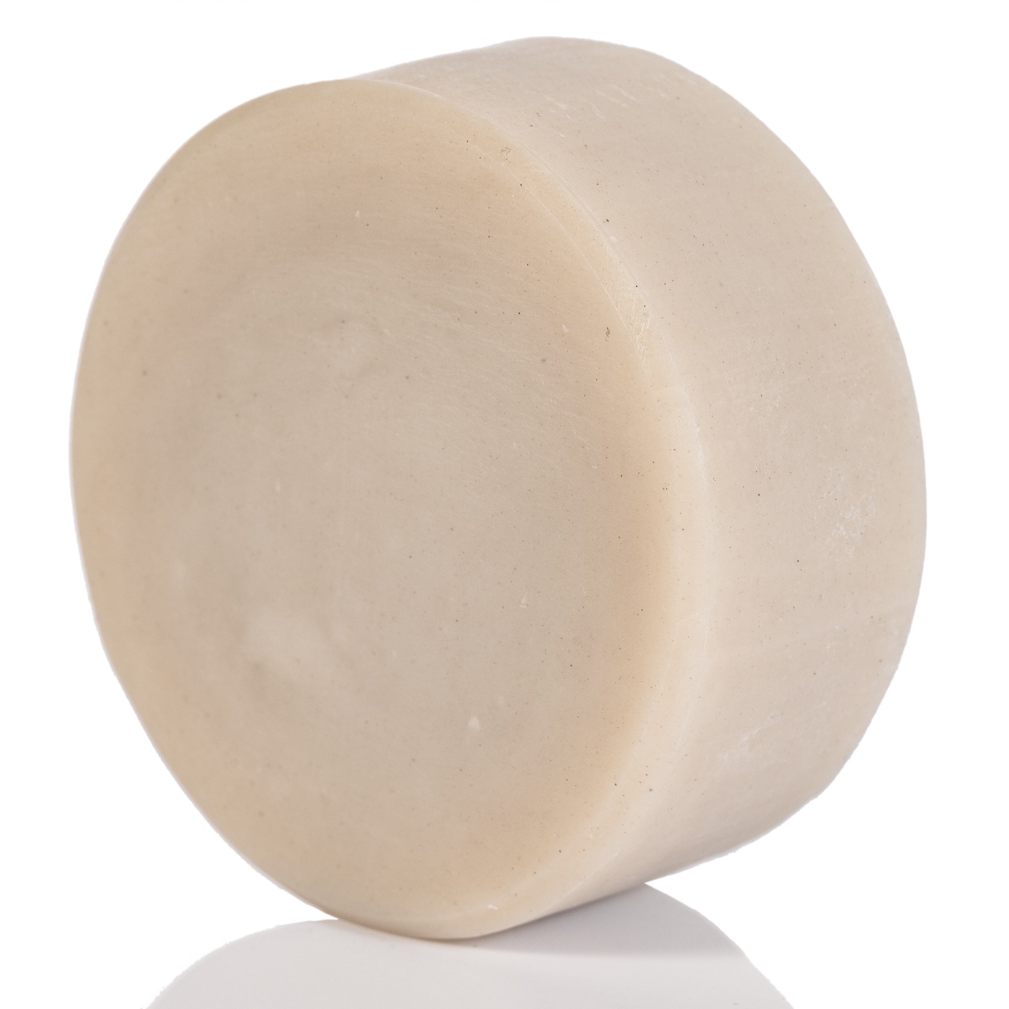 All natural good lathering unscented shaving soap refill.